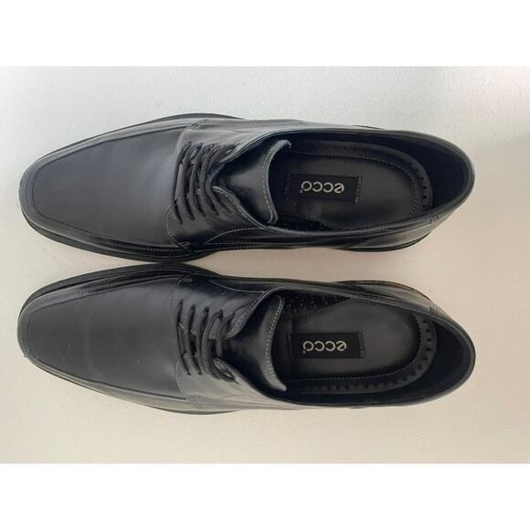 ECCO Men's Black Melbourne Tie Shoe Size EU 44 / US 10.5 - Pre-owned, Some Wear - Picture 9 of 13